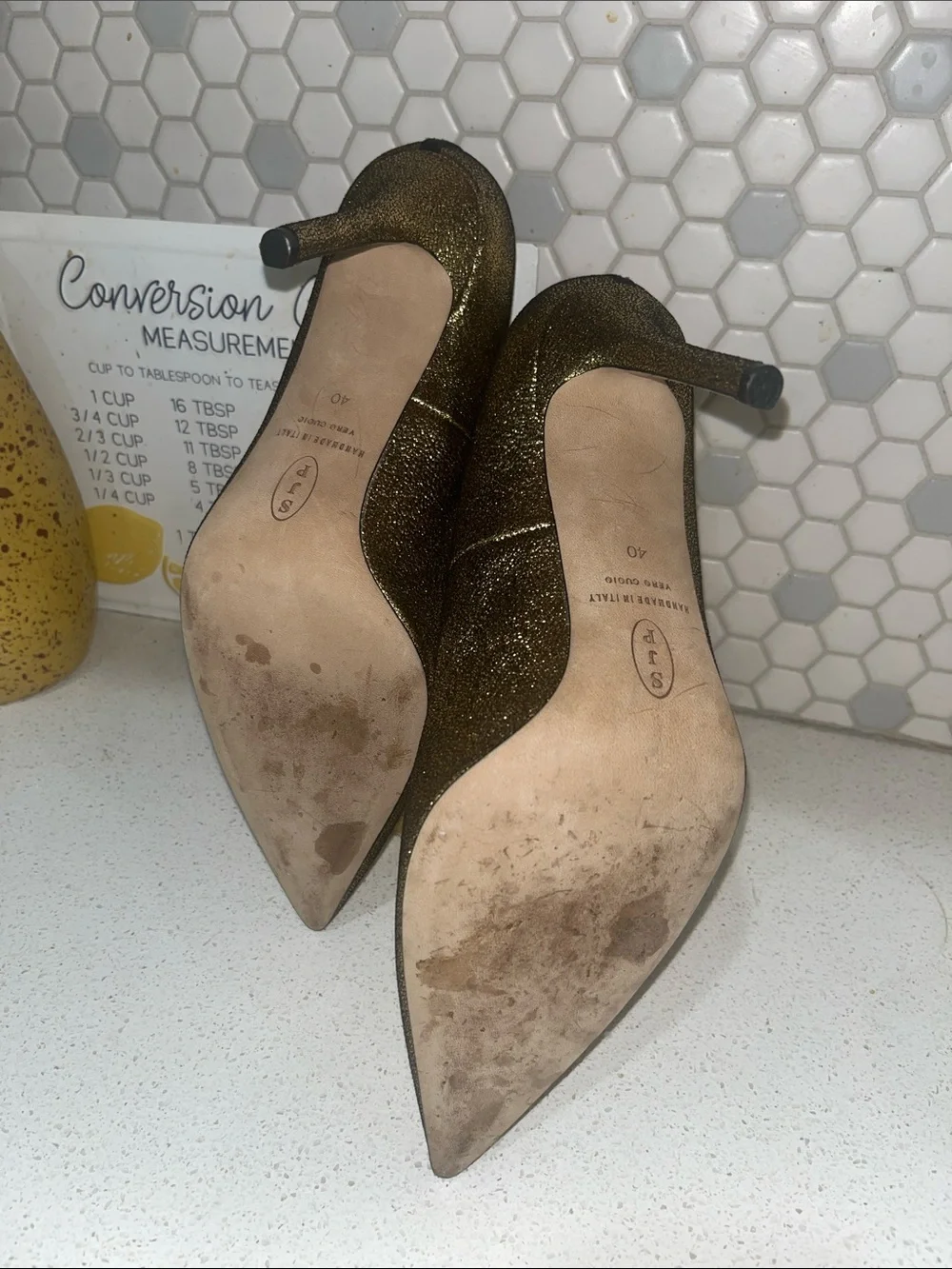 SJP by Sarah Jessica Parker Metallic Bronze Pointed-Toe Pumps